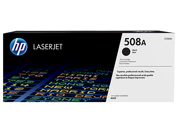 HP 508A Black Standard Capacity Toner 6K pages for HP Color LaserJet Enterprise M552/M553/M577 - CF360A