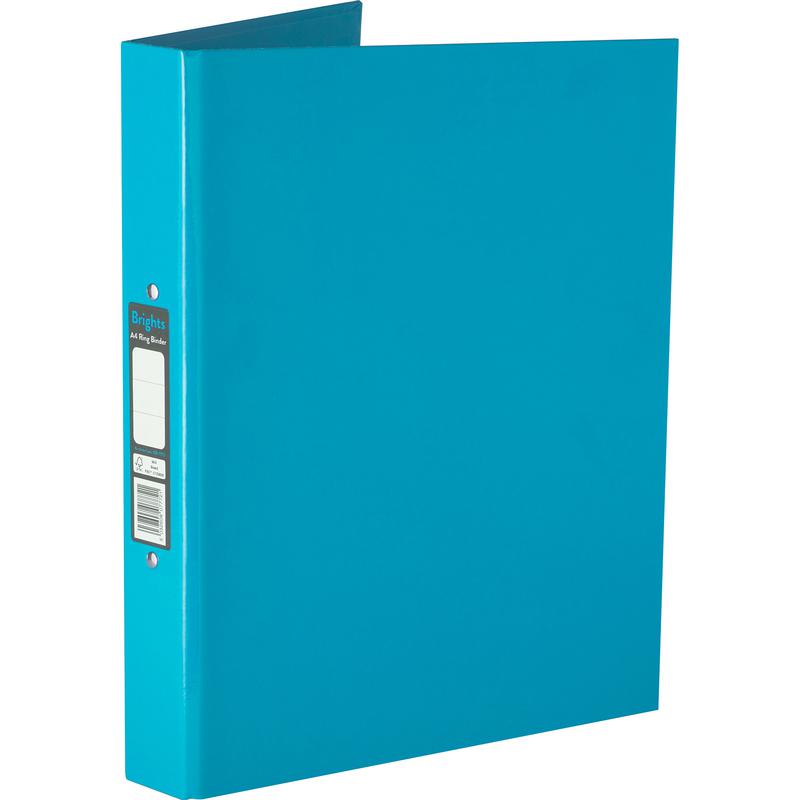 Pukka Brights Ring Binder Laminated Paper on Board 2 O-Ring A4 25mm Rings Blue (Pack 10) - BR-7769