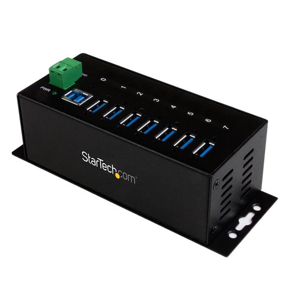 StarTech.com Rugged Metal 7 Port USB3.0 Hub DIN Rail