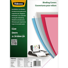 Fellowes Clear PET Binding Cover 250 micron A4 (Pack 100) 5384801