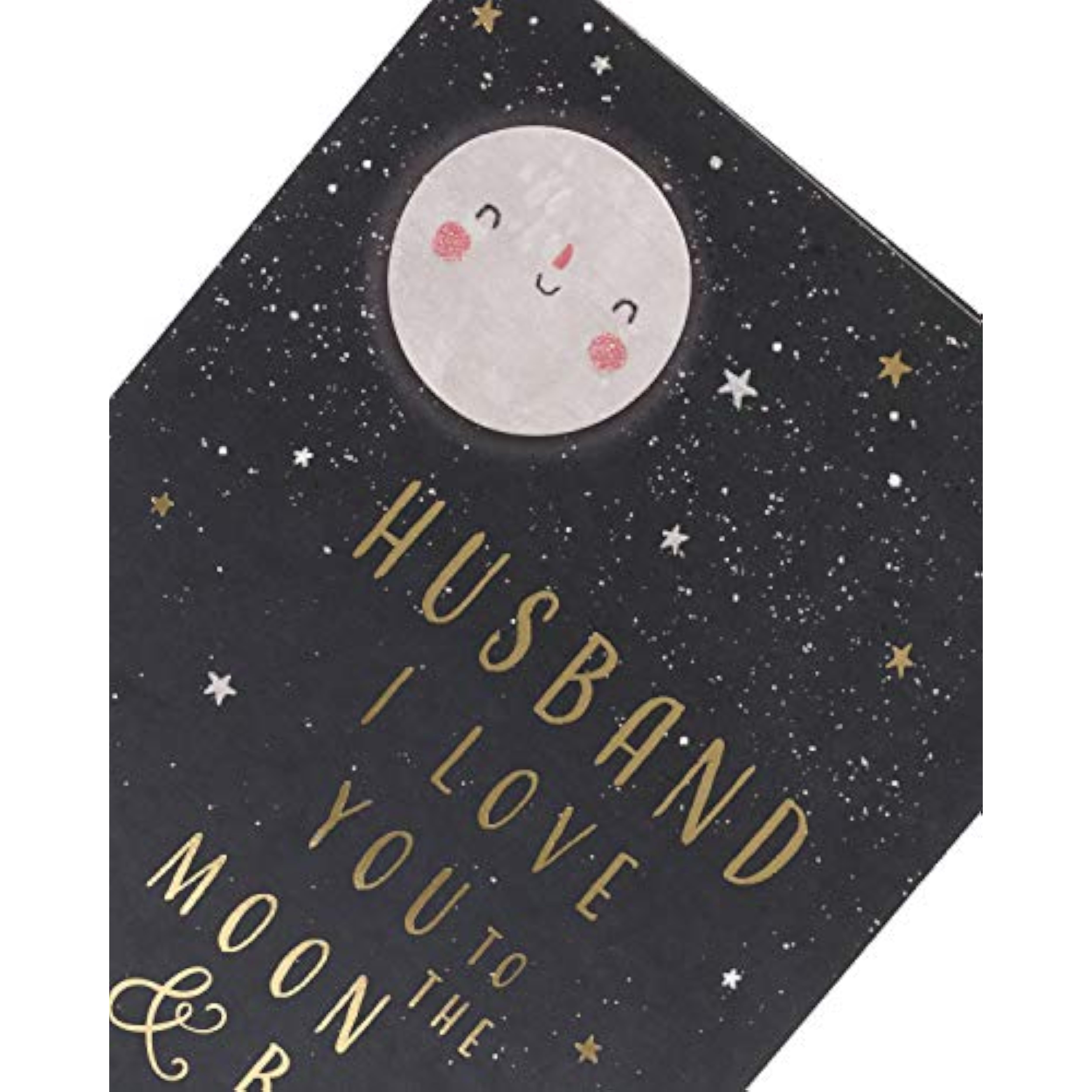 Watermark Husband Anniversary Card - Anniversary Card for Husband - Cute Card for Husband - Romantic Anniversary Card - I Love You to The Moon and Back - Gift Card for Him