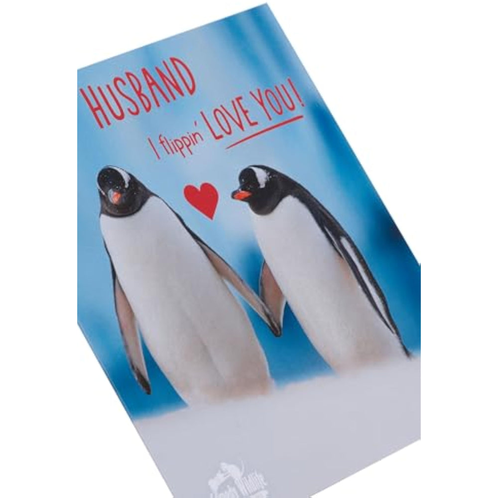 UK Greetings Valentine's Day Card For Husband - Cute Penguin Design