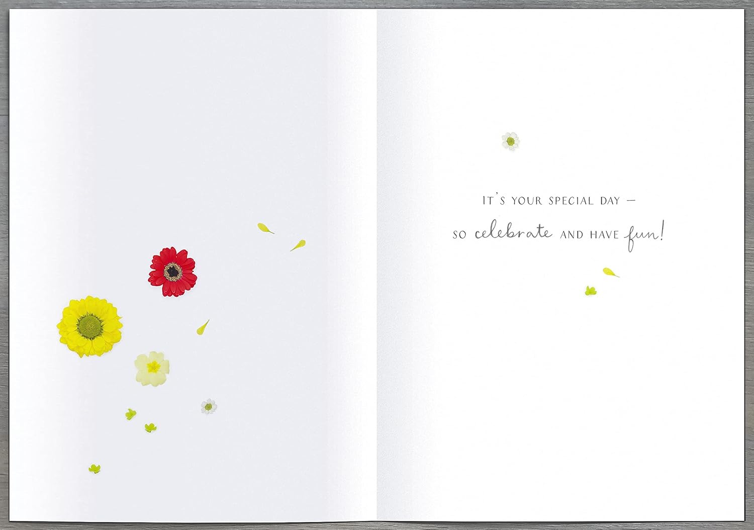 Floral Cake Design Into The Meadow Birthday Wishes Card