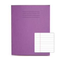 Rhino 9 x 7 Exercise Book 80 Page Ruled F8M Purple (Pack 100) - VEX554-300-6 DD