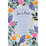 Floral Sister Birthday Card