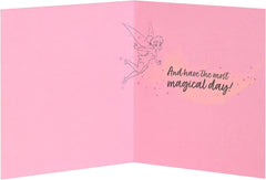 7th Birthday Card for Girl - Disney Princess Birthday Card - Tinker Bell Birthday Card - Age 7 Birthday Card for Girl, Multi (698268-0-1)