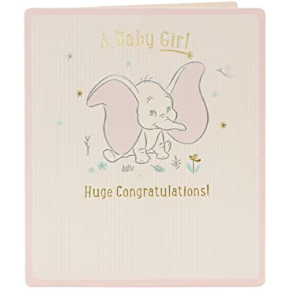 Disney Dumbo Baby Girl Congratulations Card