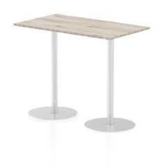 Dynamic Italia 1400 x 800mm Poseur Rectangular Table Grey Oak Top 1145mm High Leg ITL0279 DD