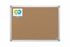 Bi-Office Earth-It Maya Cork Noticeboard Aluminium Frame 1200x900mm Promotional Offer Free Pack of 20 Earth Natural Wood Push Pins - CA051790 DD