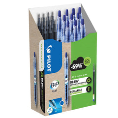 Pilot Ecoball Retractable Ballpoint Medium 1.0mm Blue Greenpack (Pack 10 + 10 Refills) 3131910586579