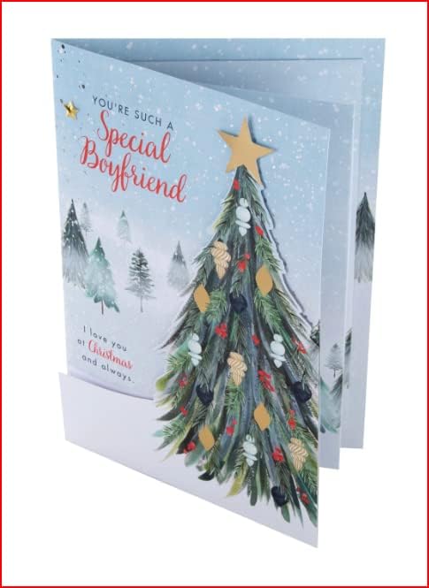 Boyfriend Open Christmas Card – Heartfelt Festive Greeting