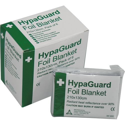 HypaGuard Foil Blanket 210cm x 130cm (Pack 6)