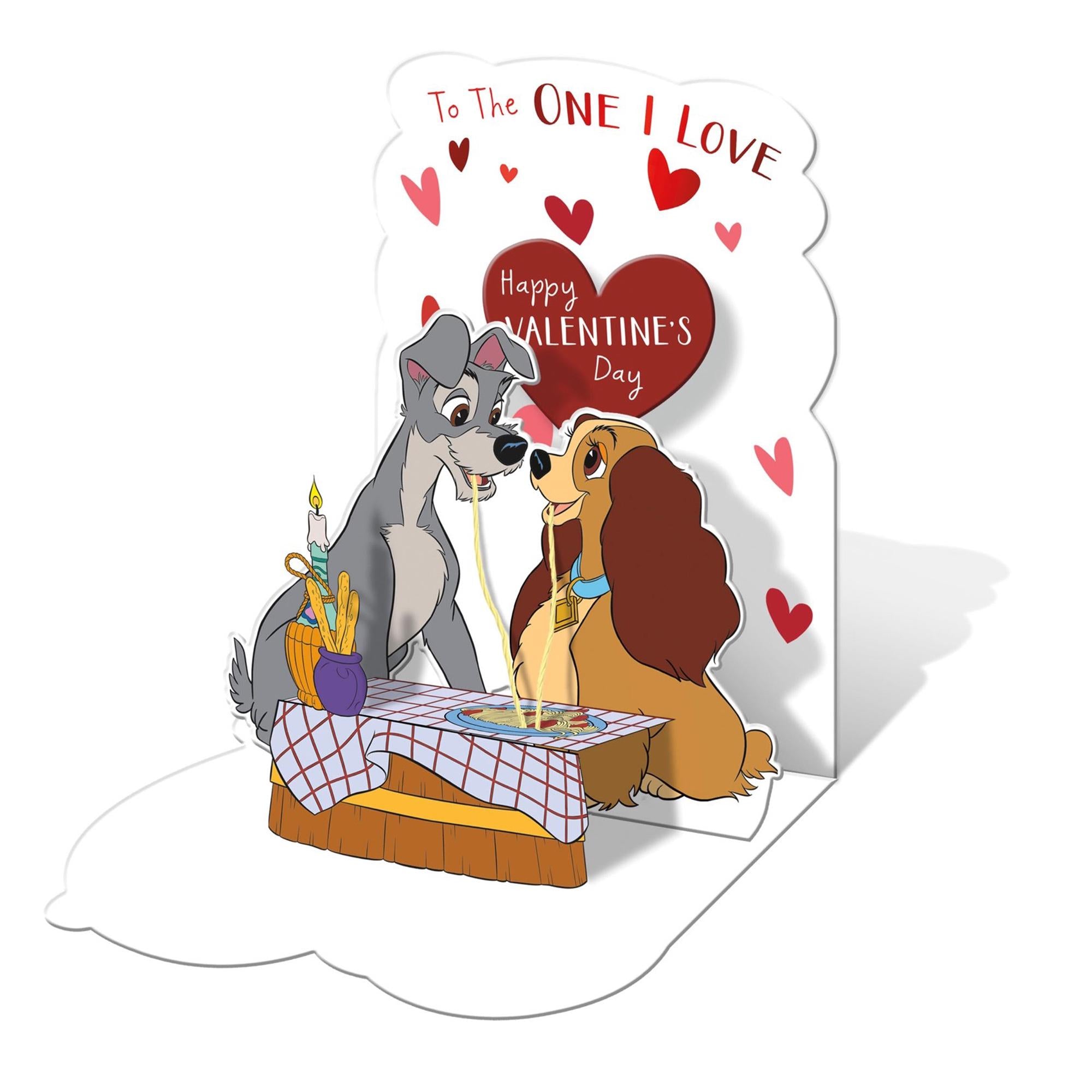 Disney Lady and the Tramp One I Love Valentine's Day Card