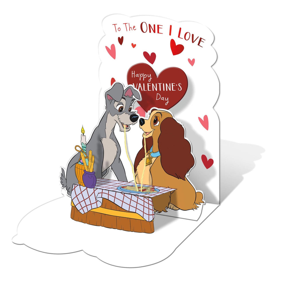 Disney Lady and the Tramp One I Love Valentine's Day Card