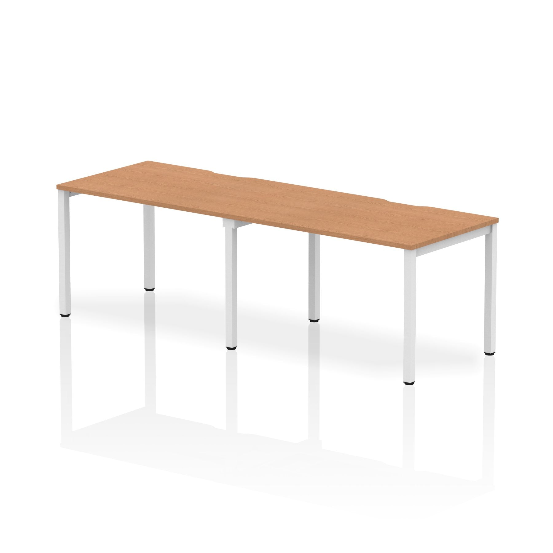Dynamic Evolve Plus 1200mm Single Row 2 Person Desk Oak Top White Frame BE360 DD