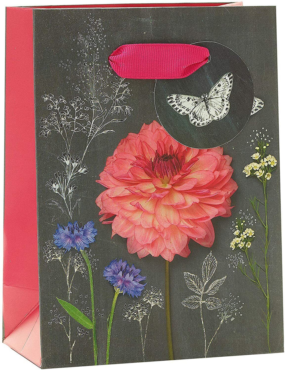 Floral Design Birthday Present Small Gift Bag