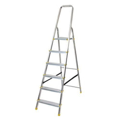 Slingsby Aluminium 6 Tread Platform Step Ladder (Platform Sits 1190mm Above The Floor) 150Kg Capacity - 405008 DD