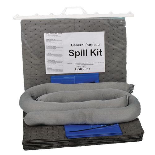 Slingsby Spill Kit Resealable Cliptop Bag With Carry Handles 20 Litre General Purpose - 395997 DD