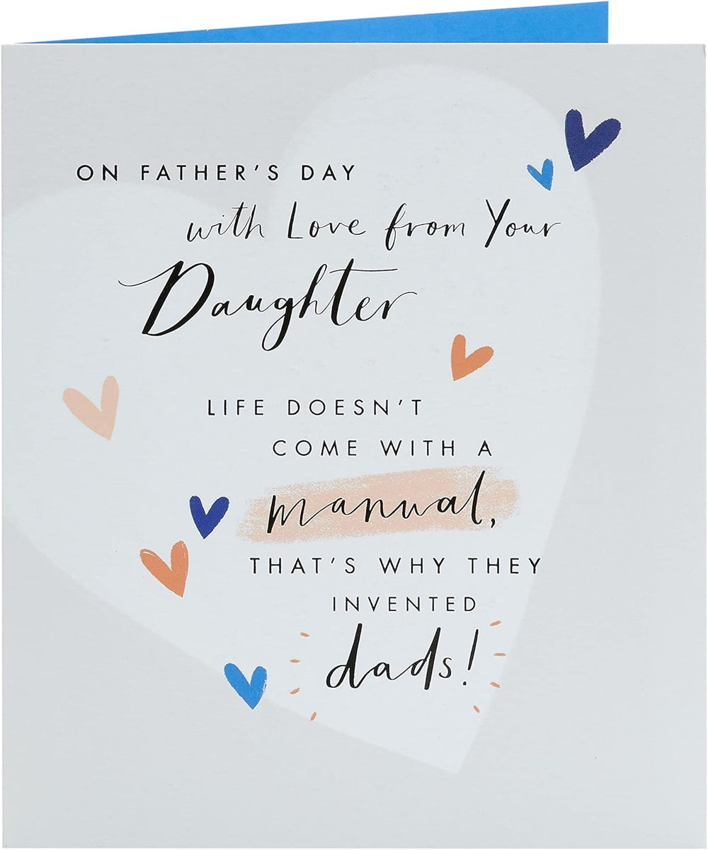 Father's Day Card For Dad From Daughter With Envelope - Lovely Design
