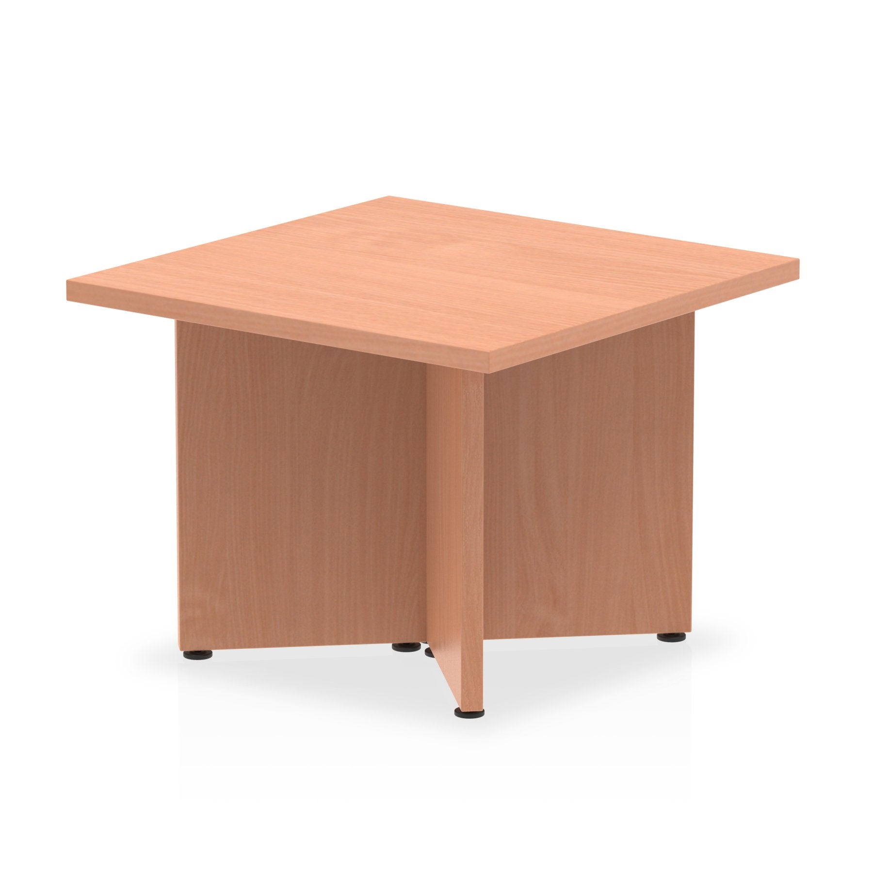 Dynamic Impulse W600 x D600 x H435mm Square Coffee Table Panel Arrowhead Leg Beech Finish - I003420 DD