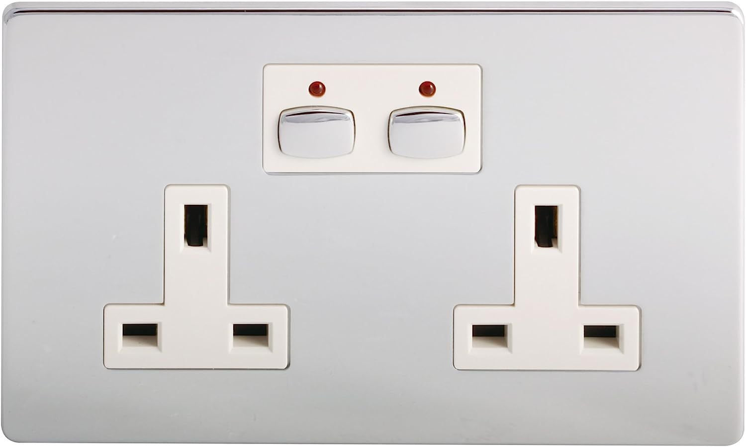 EnerGenie Mi Home Style Double Socket Outlets Chrome