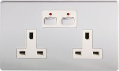 EnerGenie Mi Home Style Double Socket Outlets Chrome