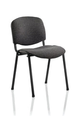 ISO Stacking Chair Charcoal Fabric Black Frame BR000059 DD