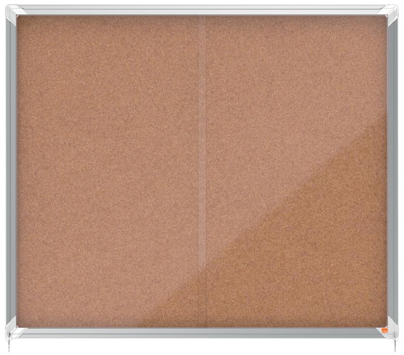 Nobo Premium Plus Cork Lockable Noticeboard Display Case 15 x A4 1140x970mm 1915332