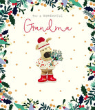 Boofle Christmas Card for Grandma – Wonderful Boo-Tiful Blooms Festive Design