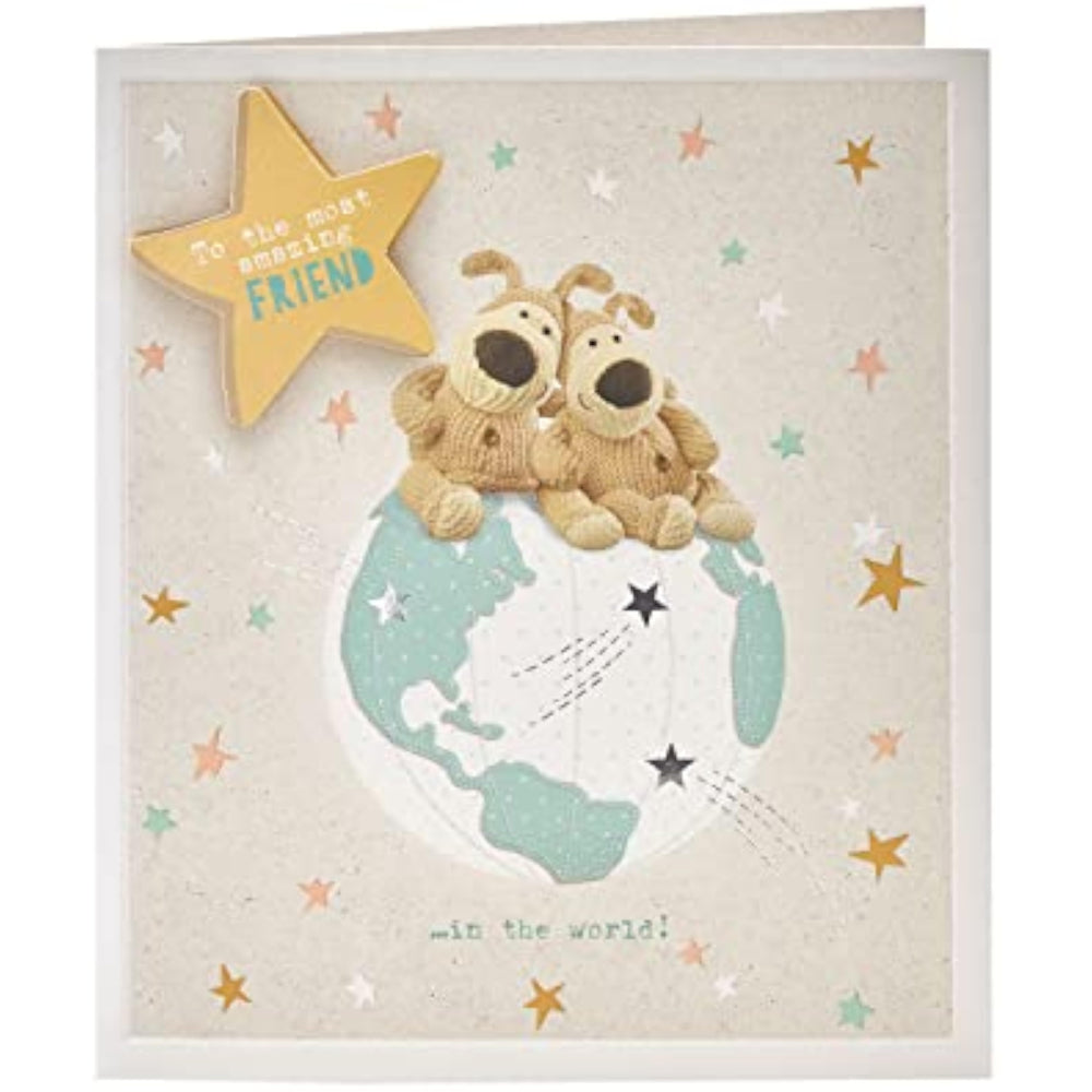 Boofle's Sat on Top of World To The Most Amazing Friend Birthday Card
