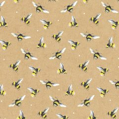 Glick Four Sheets Luxury Tissue Paper, Bees Kraft Sheets (x4), Perfect for Gift Wrapping, Art & Crafts, 750 x 500 mm, Yellow (TPC22)