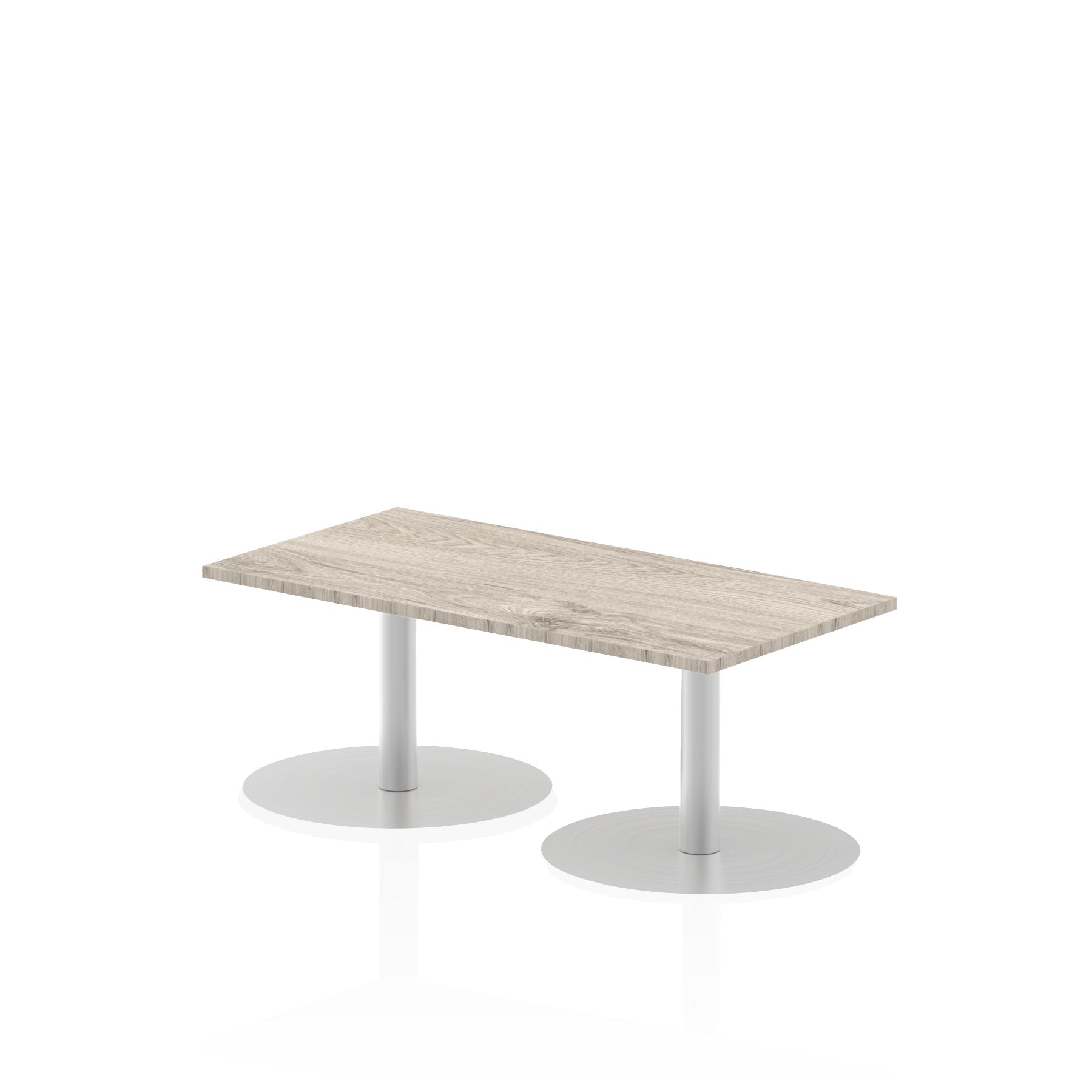 Dynamic Italia 1200 x 600mm Poseur Rectangular Table Grey Oak Top 475mm High Leg ITL0231 DD