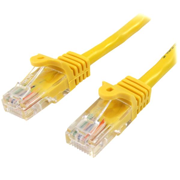 StarTech.com 0.5m Yellow Snagless Cat5e Patch Cable