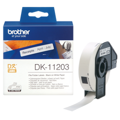 Brother File Folder Labels 17mm x 87mm 300 Labels - DK11203