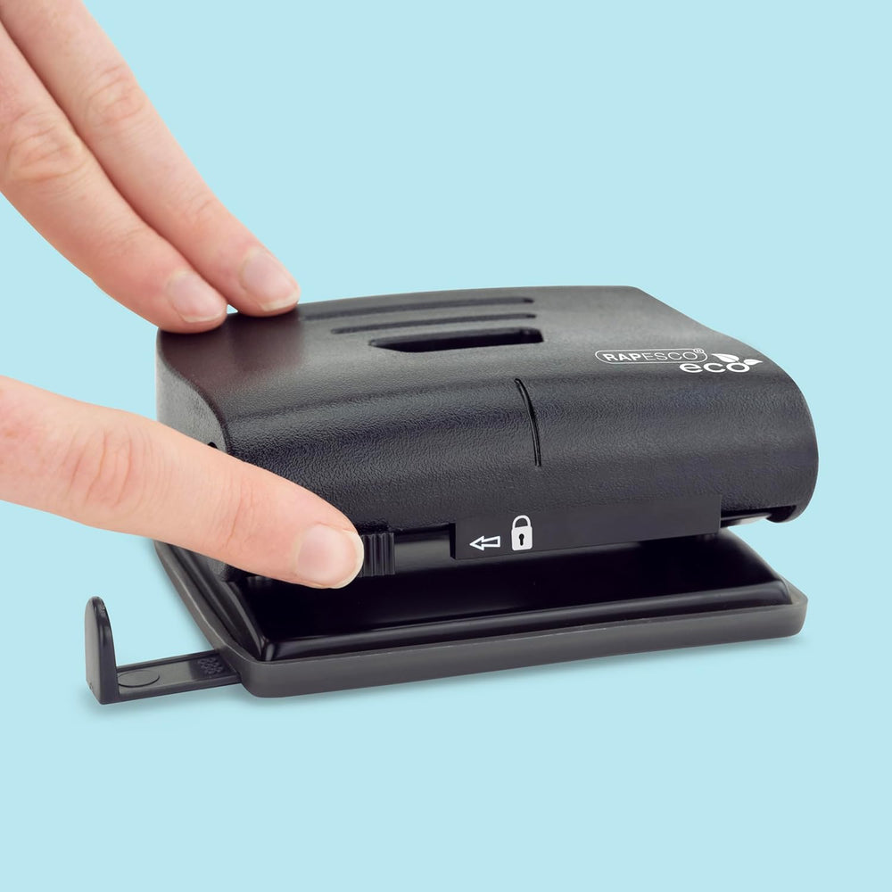 Rapesco ECO Medium 2-Hole Punch, 22 Sheets - Black