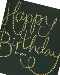 Golden Stars Happy Birthday To You Greeting Card