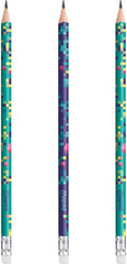 PIXEL PARTY ERASER TIPPED GRAPHITE PENCILS X 6