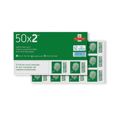 Royal Mail 2nd Class Postage Stamps – Pack of 50