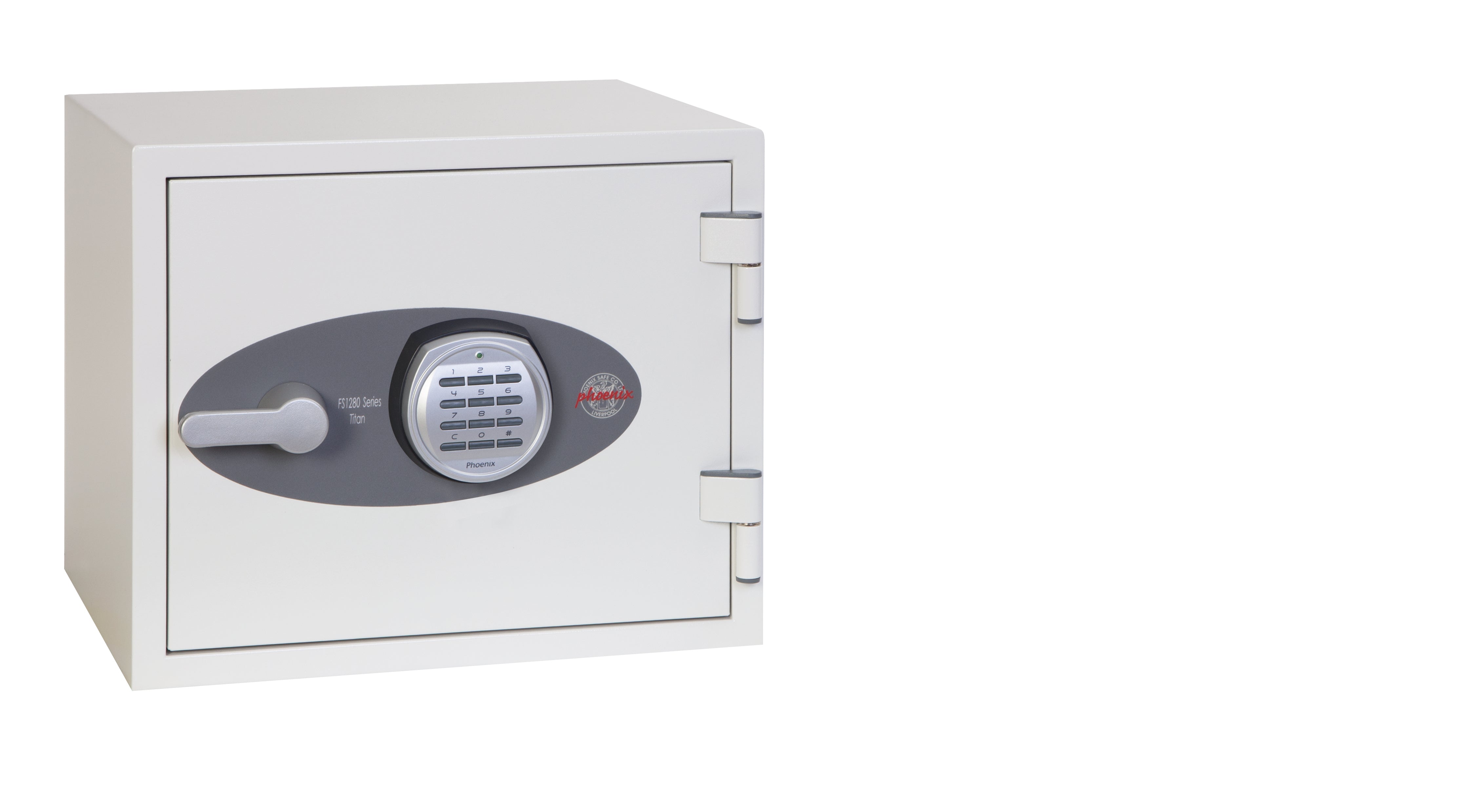 Phoenix Titan Size 1 Fire and Security Safe Electronic Lock White FS1281E DD