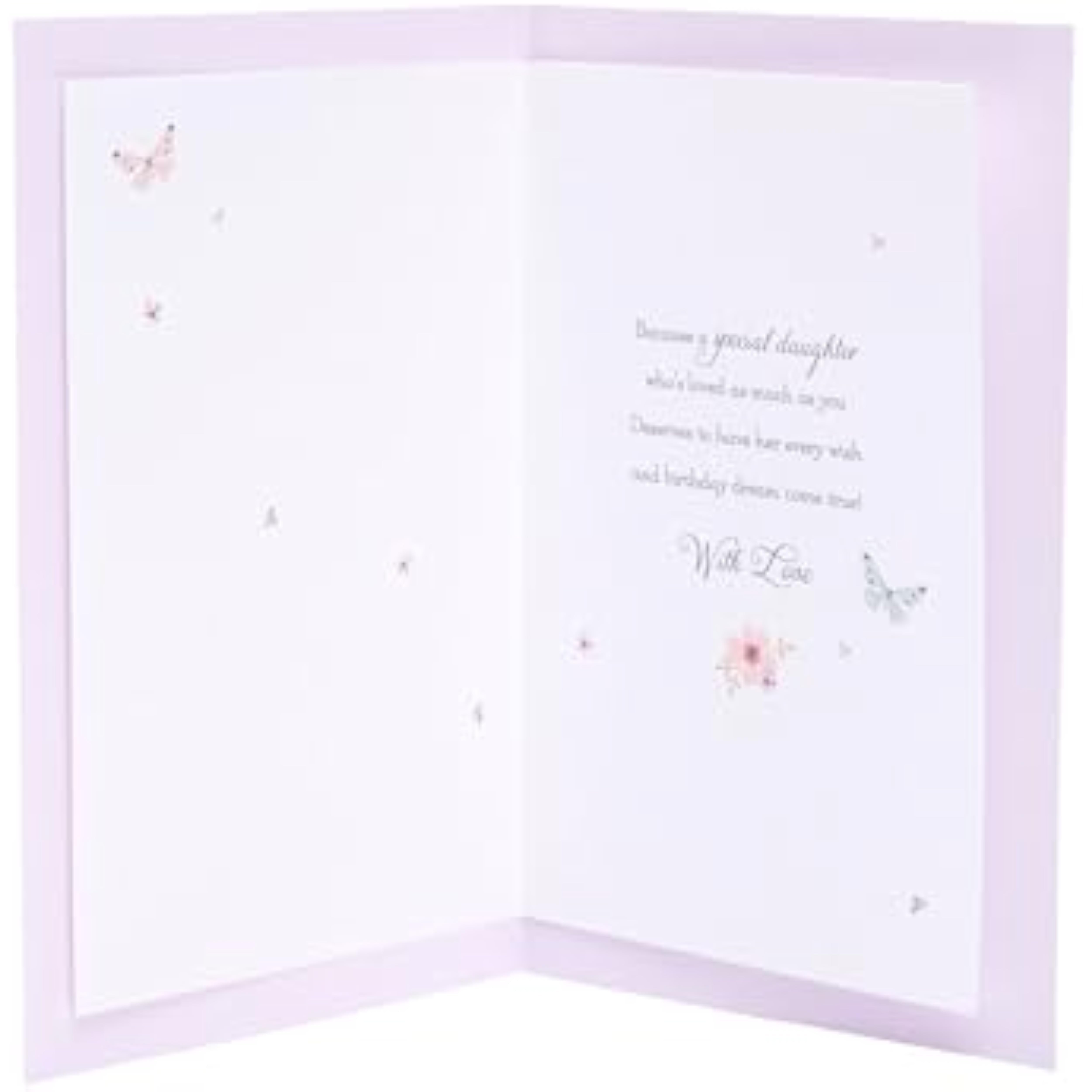 Light Pink Design Daughter Birthday Cards