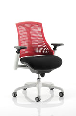 Flex Chair White Frame Red Back KC0057 DD