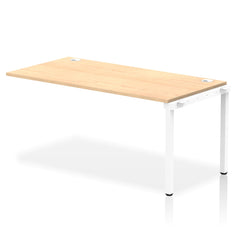 Impulse Single Row Bench Desk Extension Kit W1600 x D800 x H730mm Maple Finish White Frame - IB00384 DD