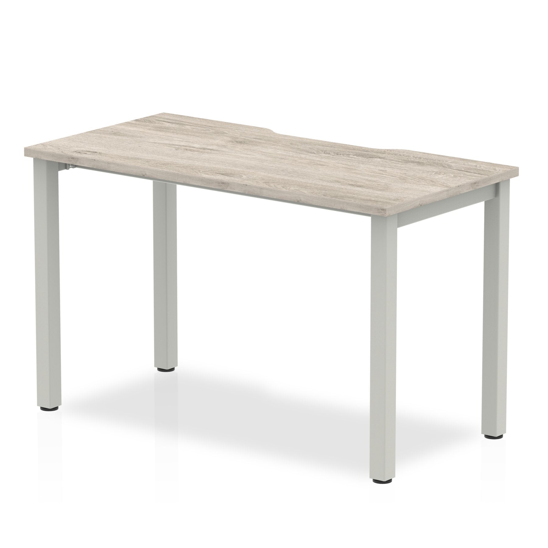 Dynamic Evolve Plus 1200mm Single Starter Desk Grey Oak Top Silver Frame BE759 DD