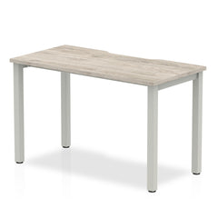 Dynamic Evolve Plus 1200mm Single Starter Desk Grey Oak Top Silver Frame BE759 DD