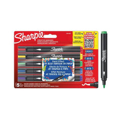 Sharpie Creative Marker Acrylic Paint Markers  Water-Based Bullet Tip Assorted Colours (Pack 5) - 2201069