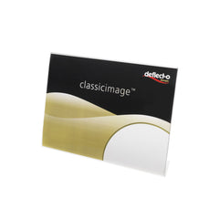 Deflecto A3 Landscape Slanted Literature Display Sign Holder Crystal Clear - 47611