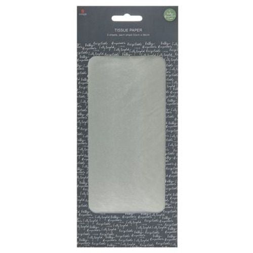 Silver Tissue 3 Paper Sheets - 50cm X 66cm - for Gift Wrapping, Crafting & Birthdays - for Him & Her - Metallic Silve...