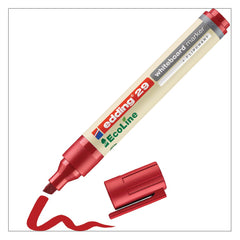 edding 29 EcoLine Whiteboard Marker Chisel Tip 1-5mm Line Red (Pack 10) - 4-29002