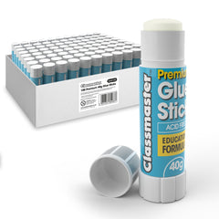 Classmaster Premium PVP Glue Stick 40g Acid Free Education Formula (Pack 100) - G40100