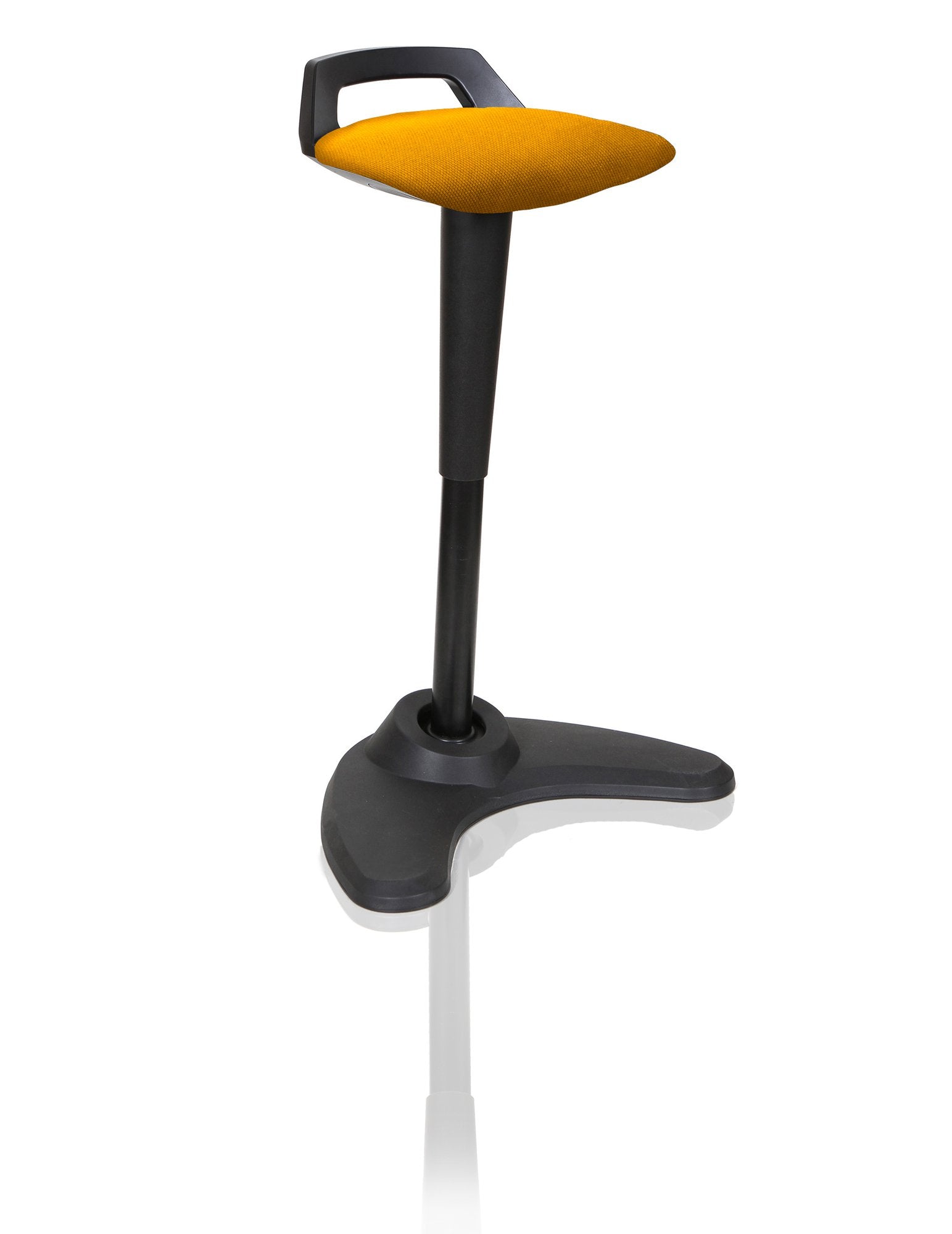 Dynamic Spry Stool Black Frame and Bespoke Colour Fabric Seat Senna Yellow - KCUP1208 DD
